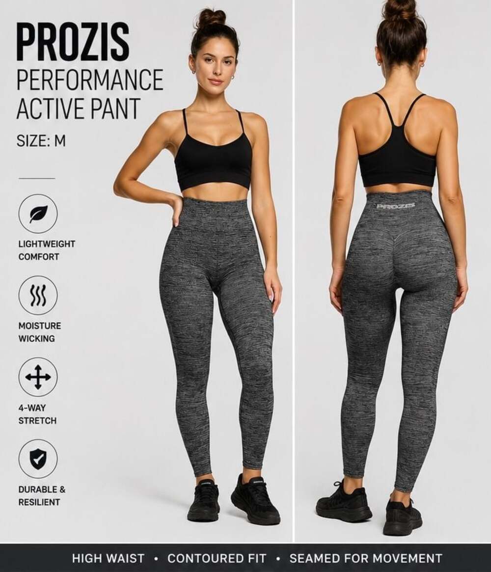 Prozis BFF High Waist Seamless Leggings Dark Gray Melange